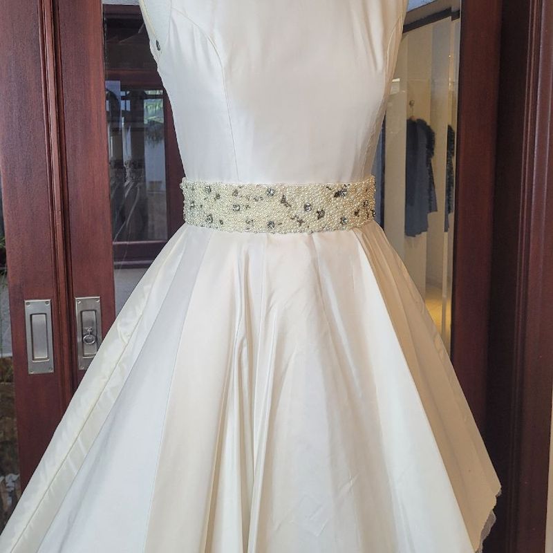 Vestido de tafeta cheap para casamento