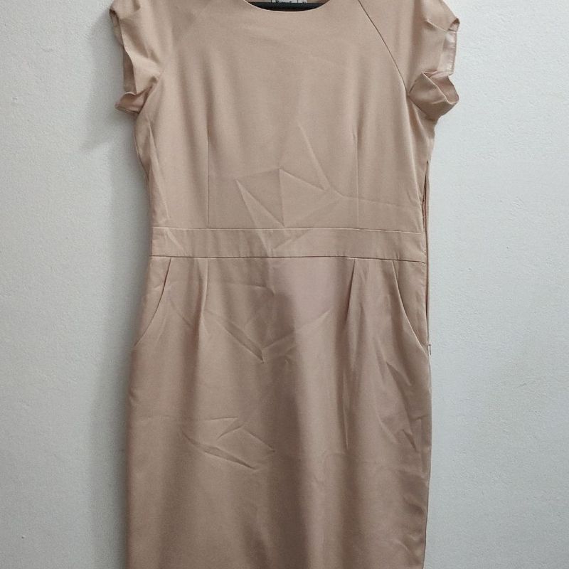 Vestido Nude Social Vestido Feminino Barred S Usado 91327218