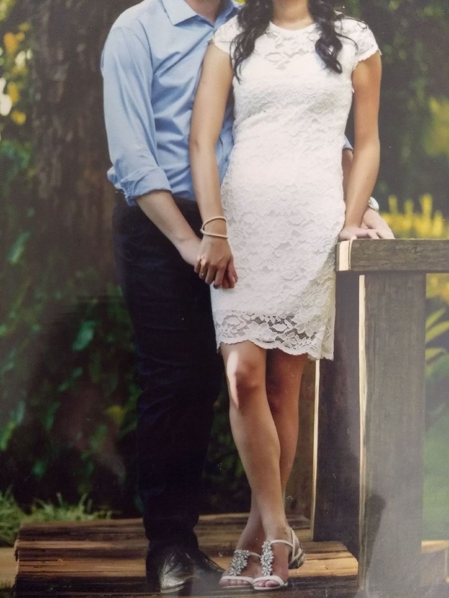 vestido off white casamento civil