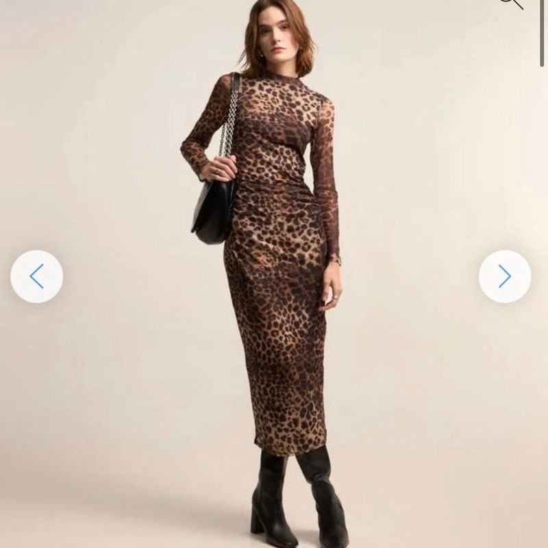 Vestido Oncinha Animal Print Renner Renner Nunca Usado 106508800