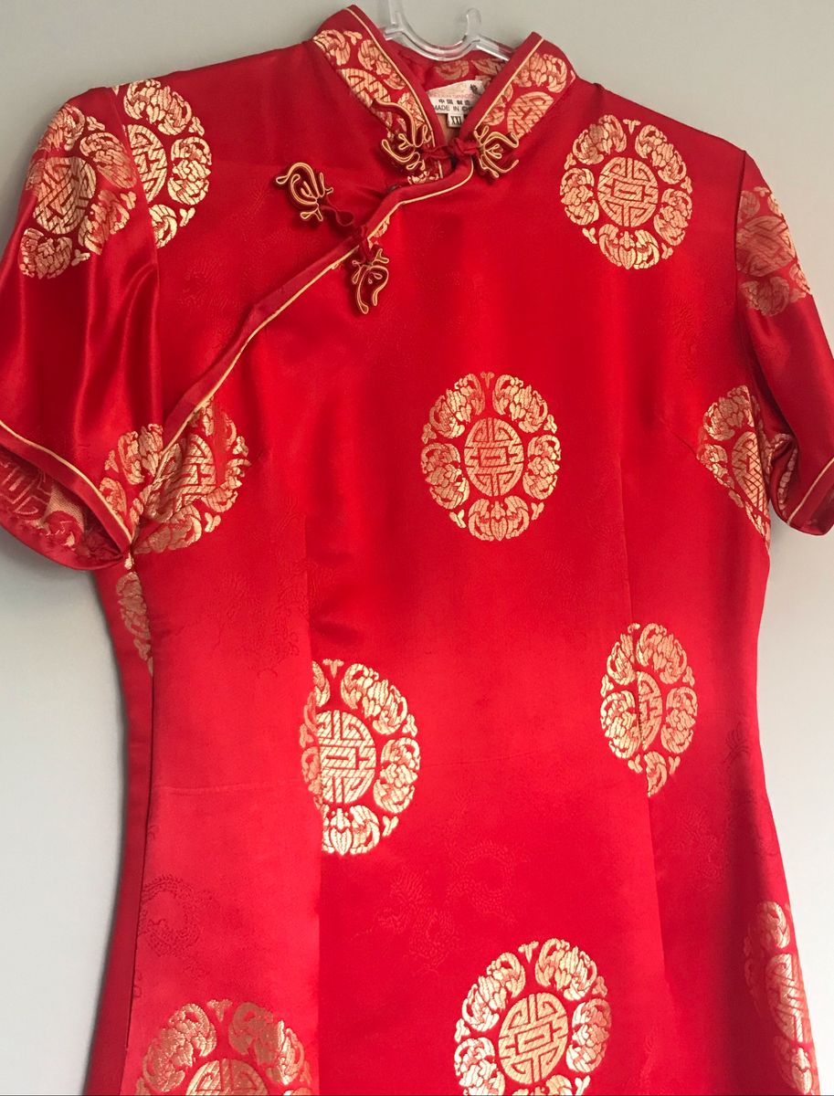 vestido oriental longo