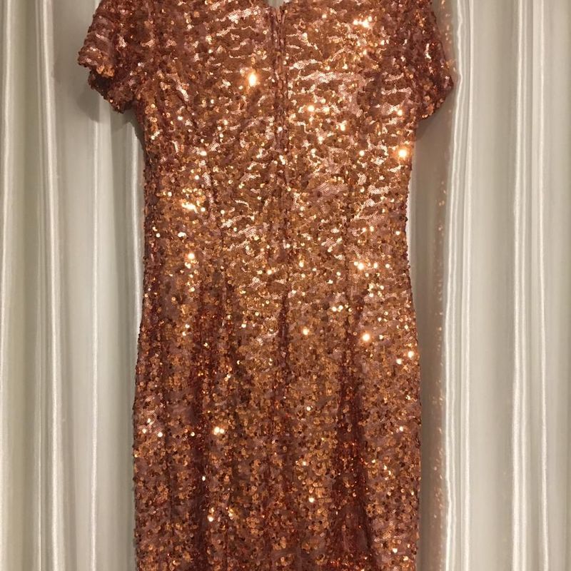 Vestido Paetê Ouro Velho Vestido Feminino Feira Do Vestido De Festa Usado  36024457 enjoei