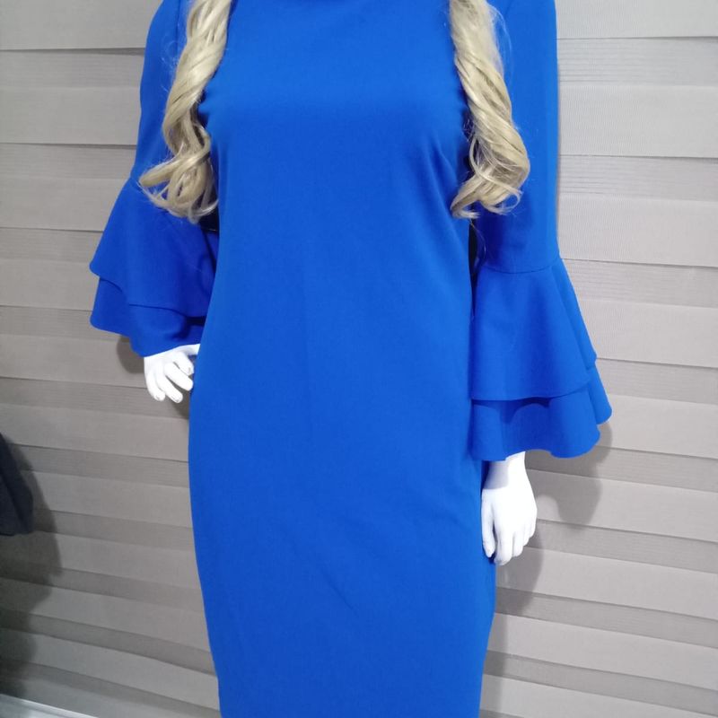 Vestido para Festa Azul Calvin Klein Tamanho 12 Calvin Klein