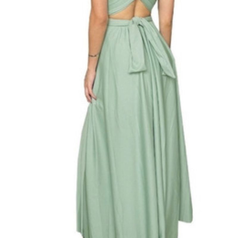 Vestido verde erva doce cheap