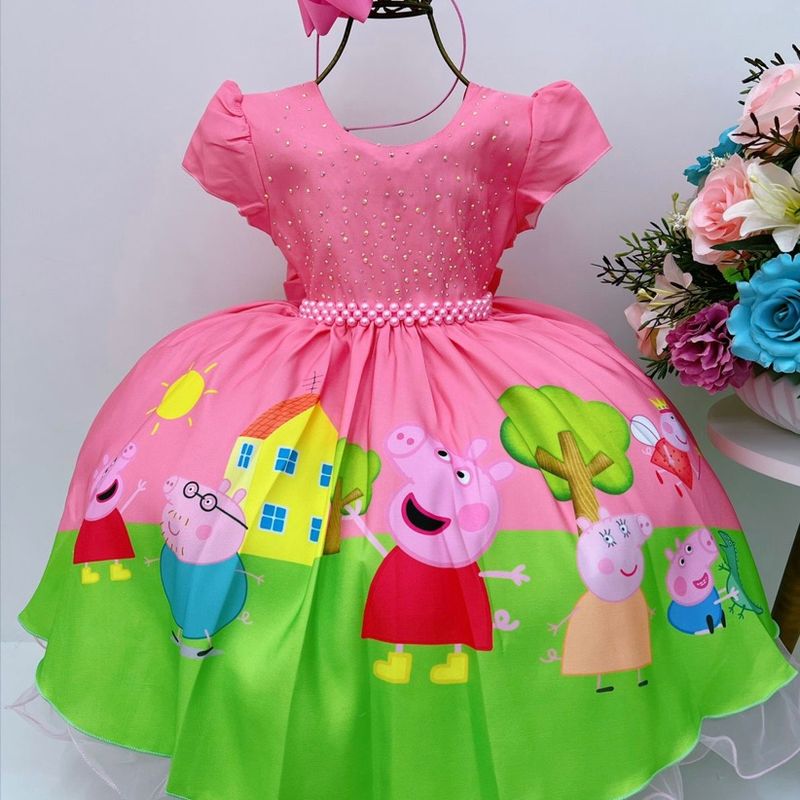 Vestido peppa hot sale pig luxo