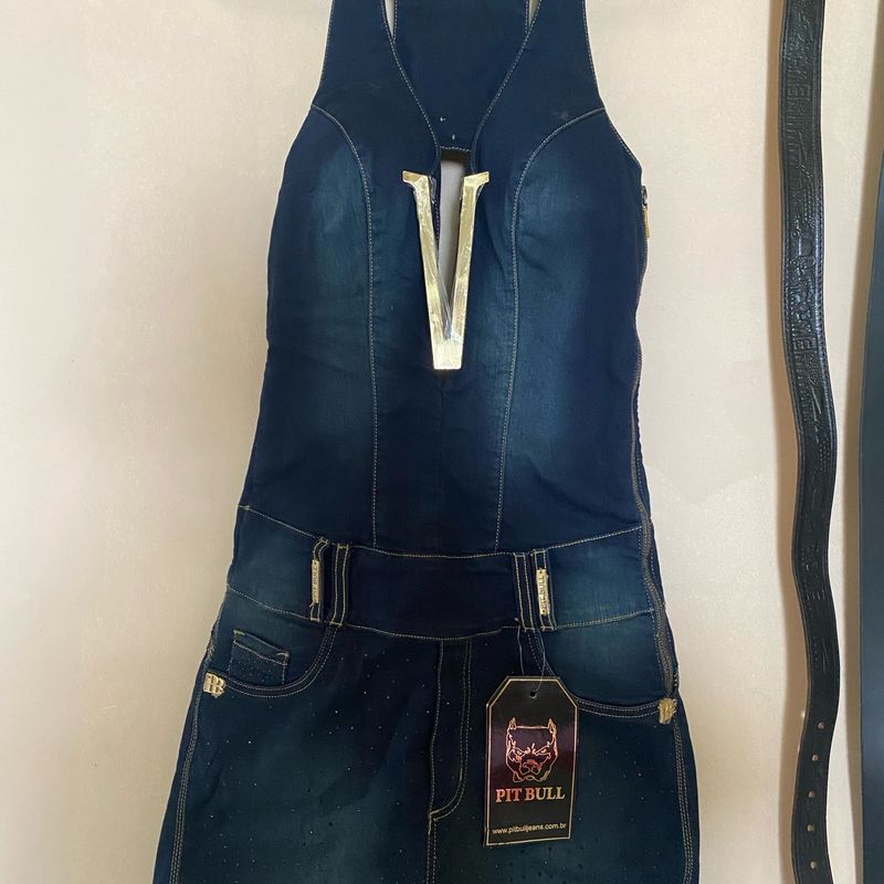 Vestido Pitbull Pit Bull Jeans Nunca Usado 111470268 enjoei