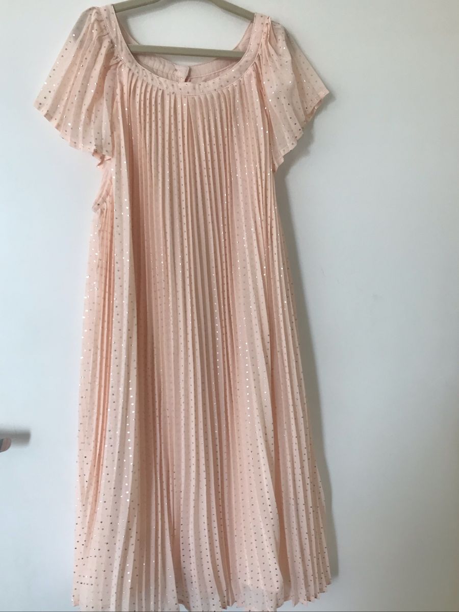 vestido plissado infantil