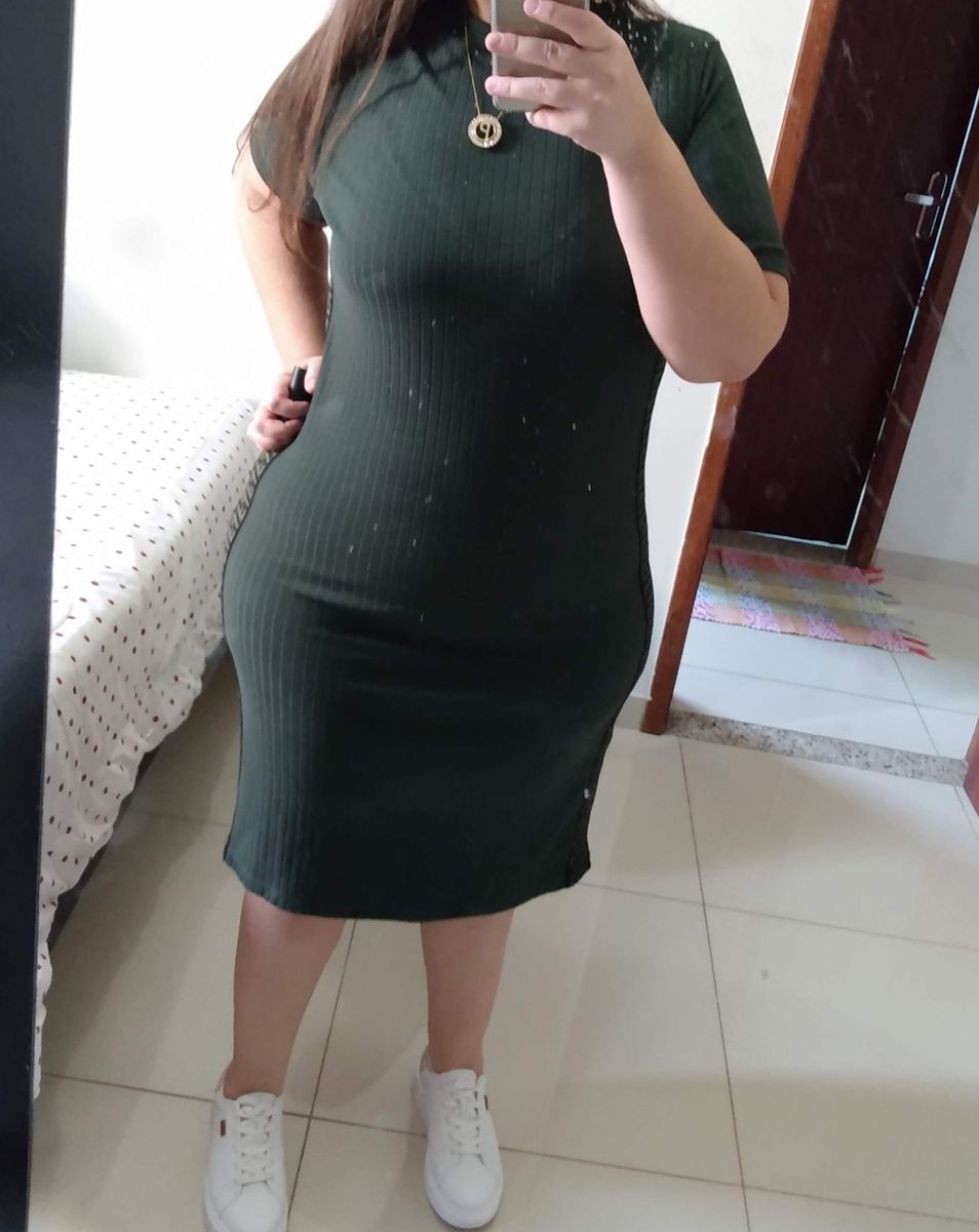 vestido de lã plus size