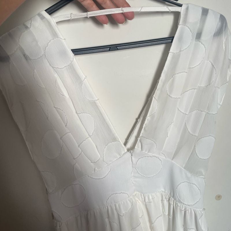 Vestido Poa Maxi Off White Maria Filo Gg Maria Filó Nunca Usado