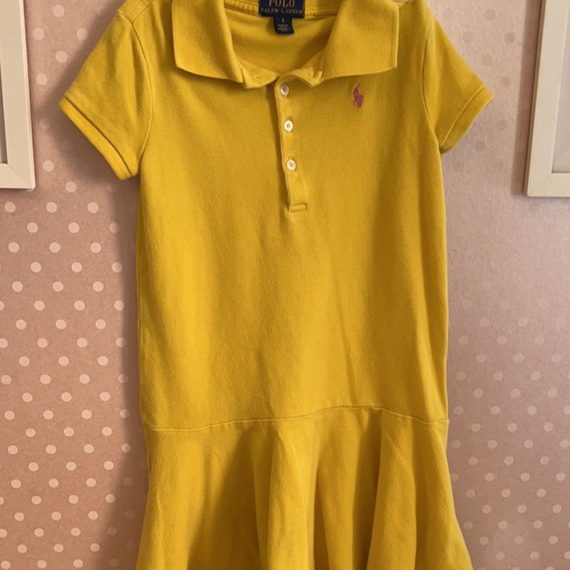 Vestido polo infantil store amarelo