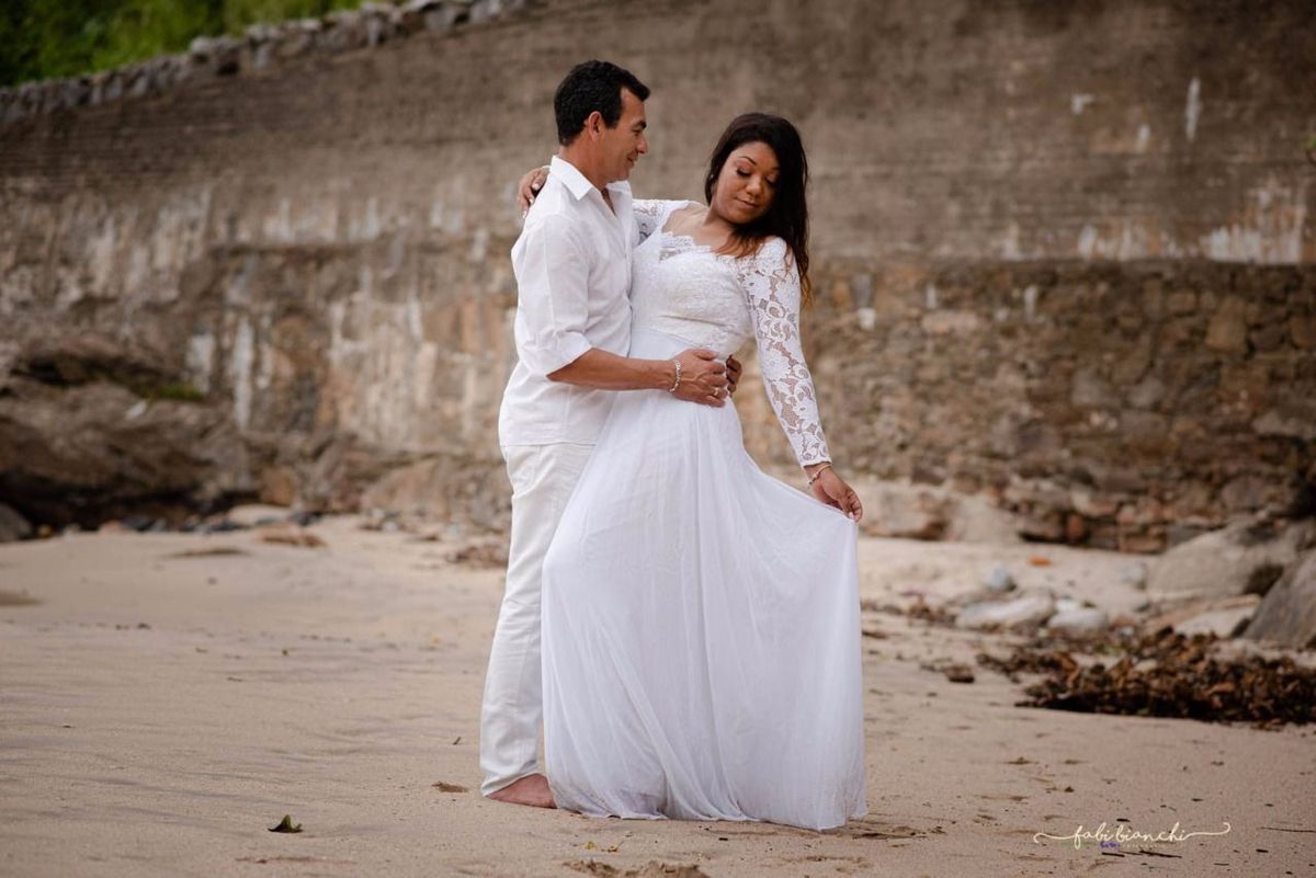 vestido branco pré wedding
