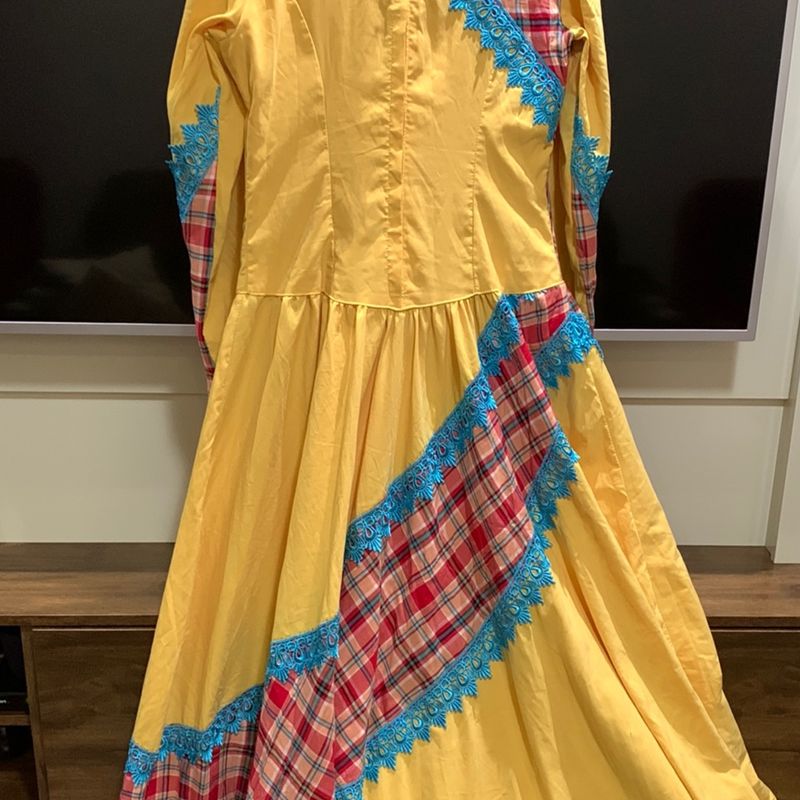Vestido de best sale prenda amarelo