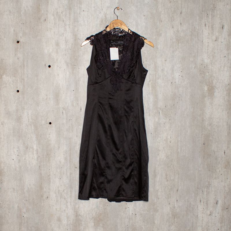 Vestido de best sale cotton preto