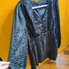 vestido preto animal print manga longa da blue steel - outros renner - blue steel