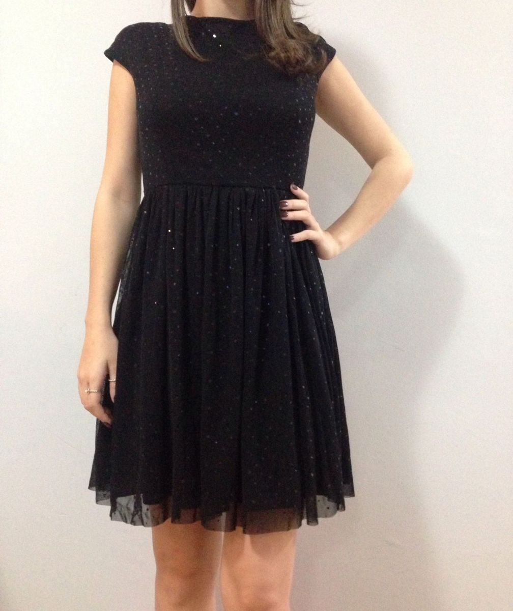 vestido preto zara