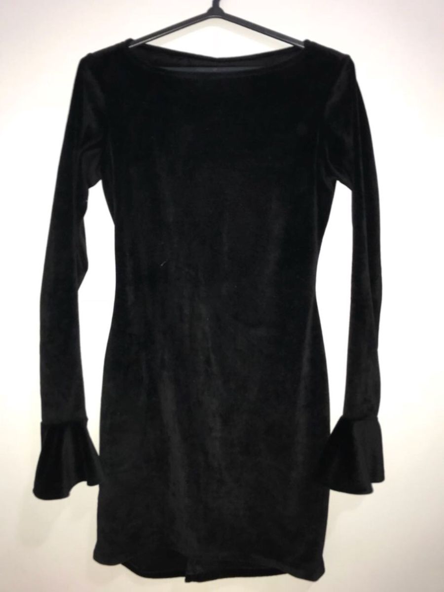 vestido de camurça preto
