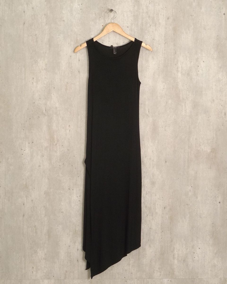 vestido preto gola branca forever 21