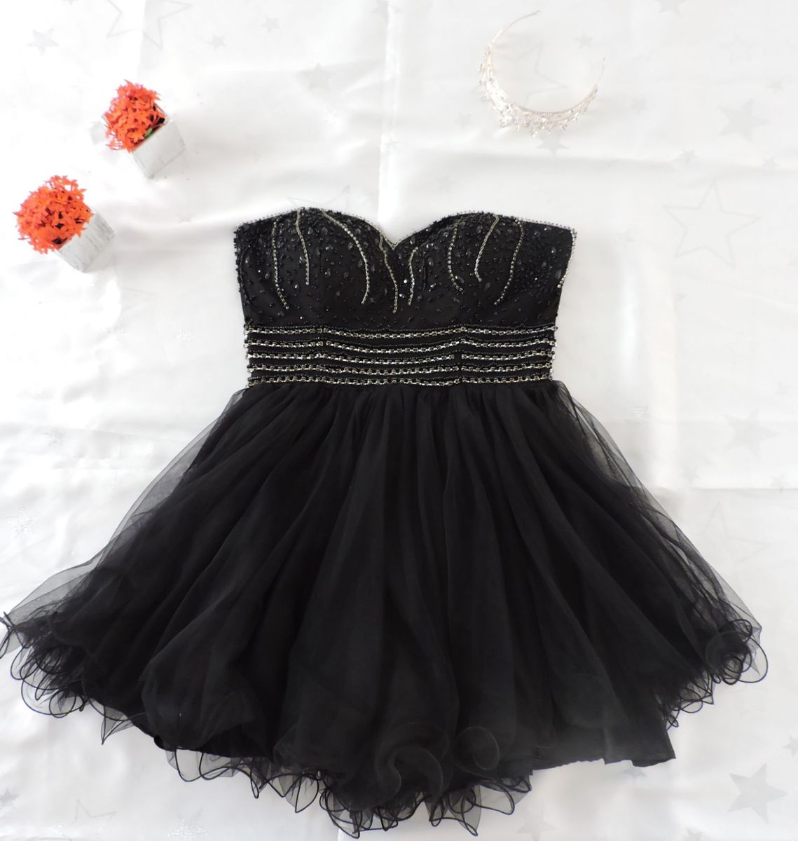 vestido preto para festa de 15 anos