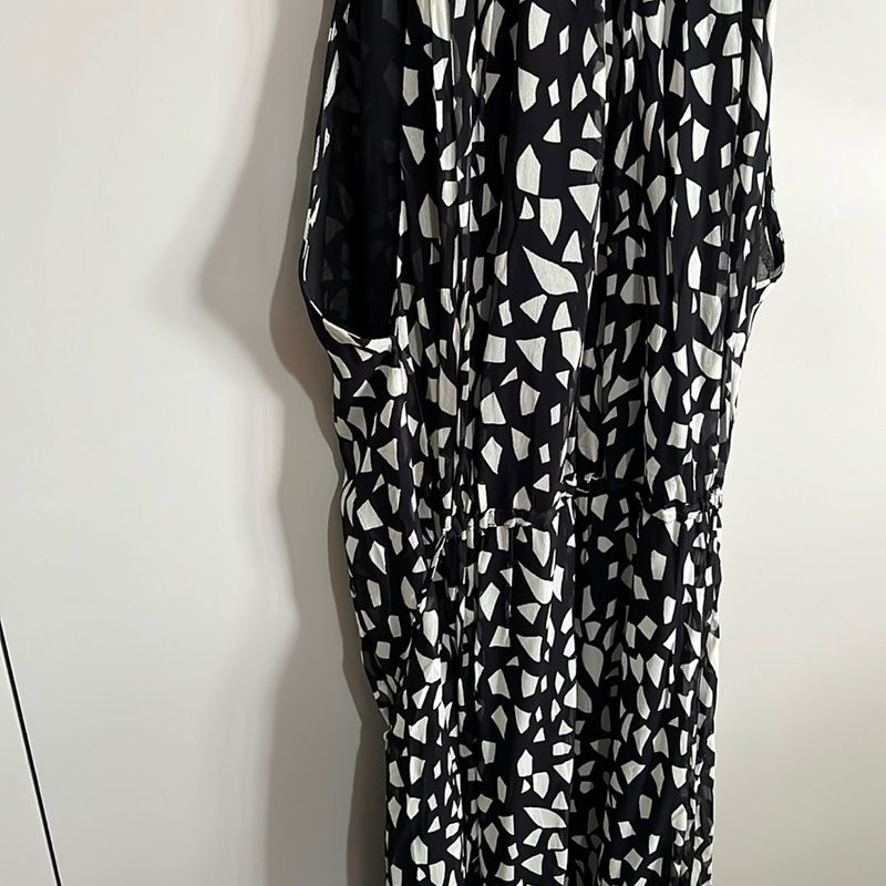 Vestido animale preto e hot sale branco