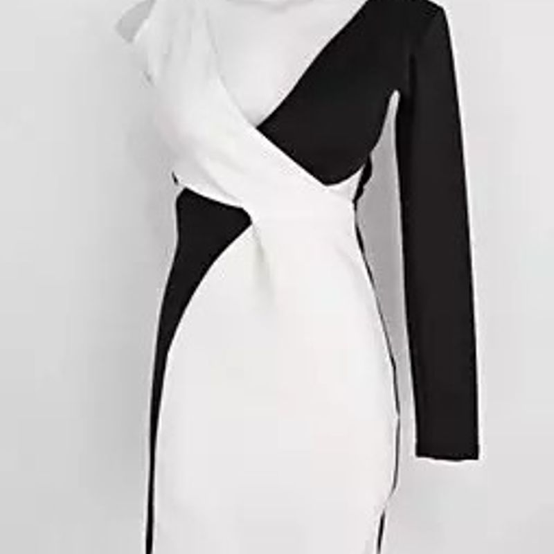 Vestido Lança Perfume Longo Xadrez Preto/Branco - Compre Agora