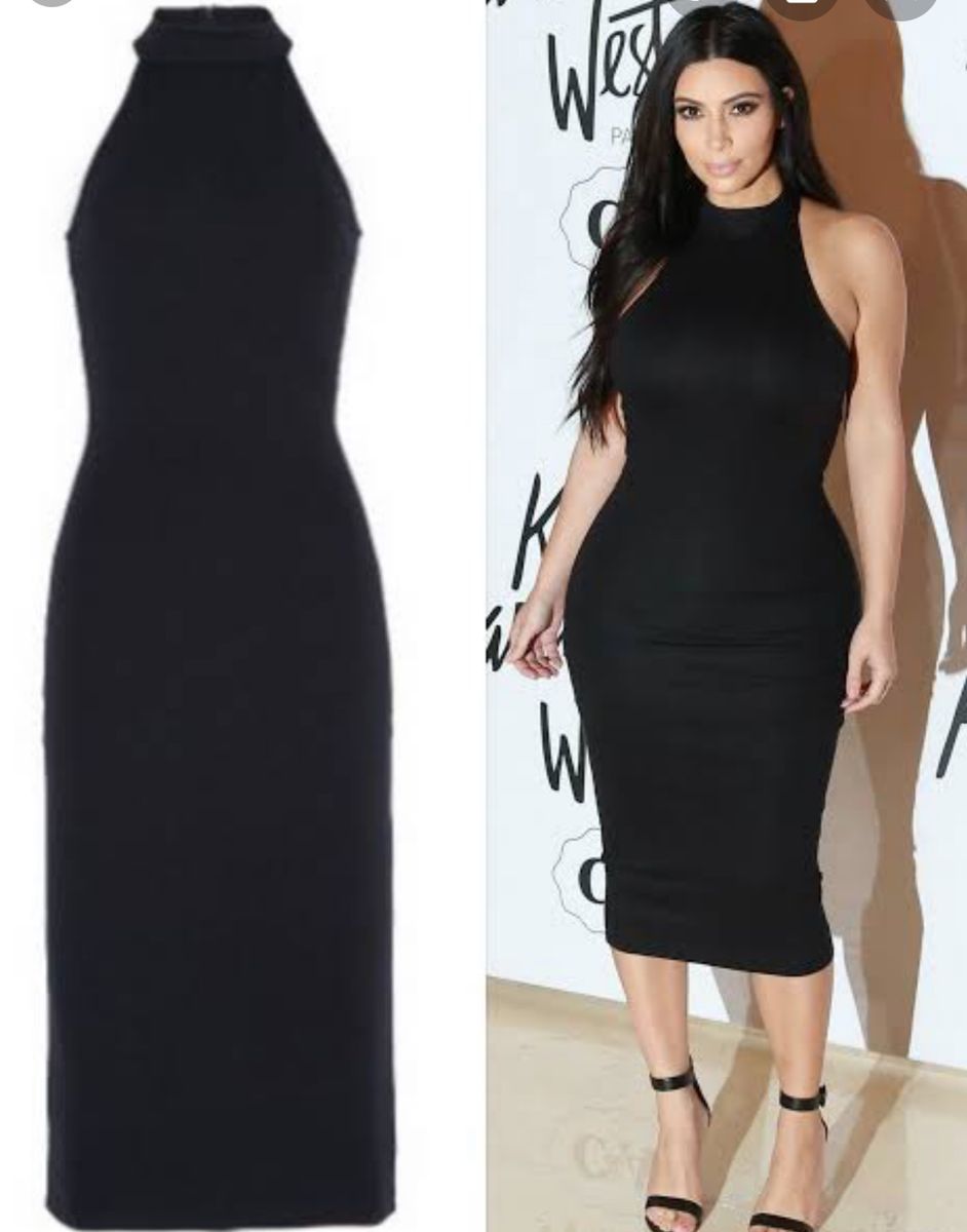 vestido preto kim kardashian