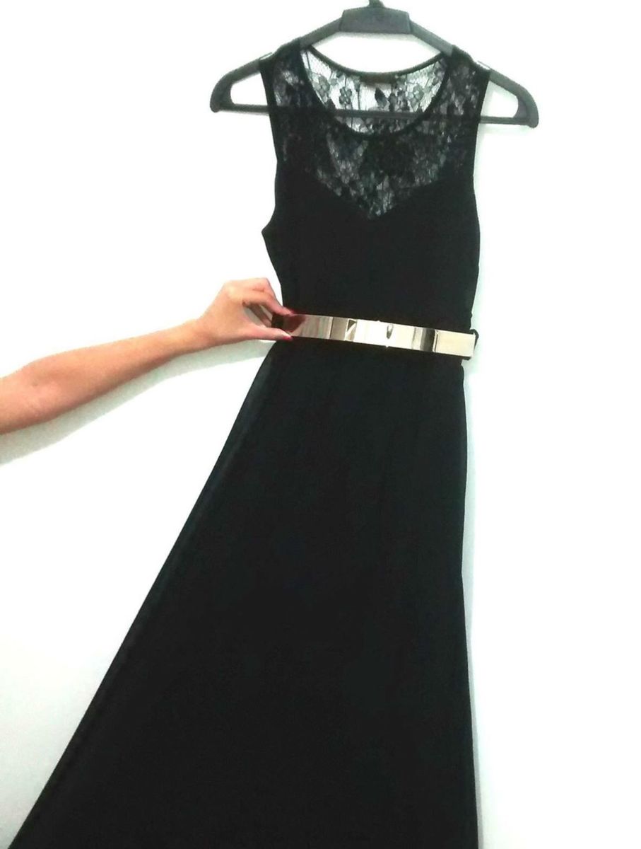 cinto para vestido preto