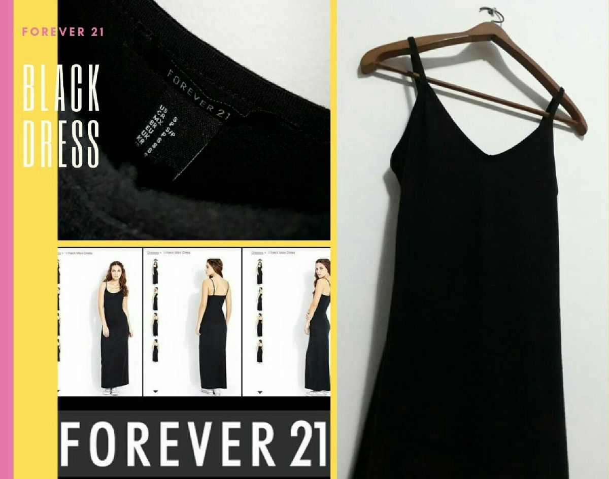 vestido preto forever 21
