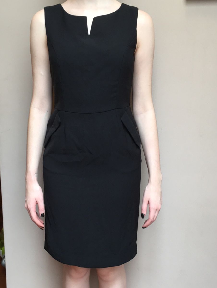 vestido social preto