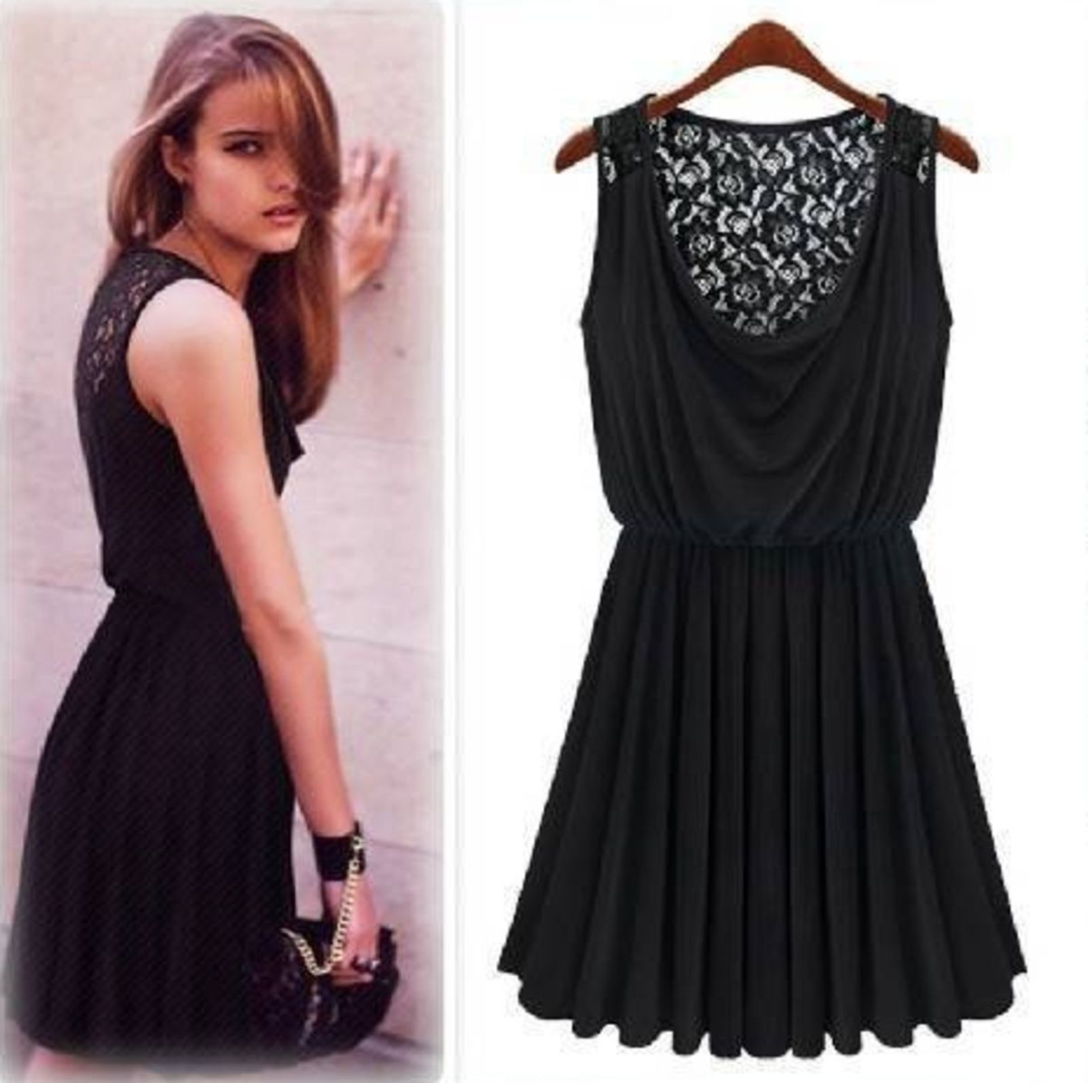 vestido soltinho preto