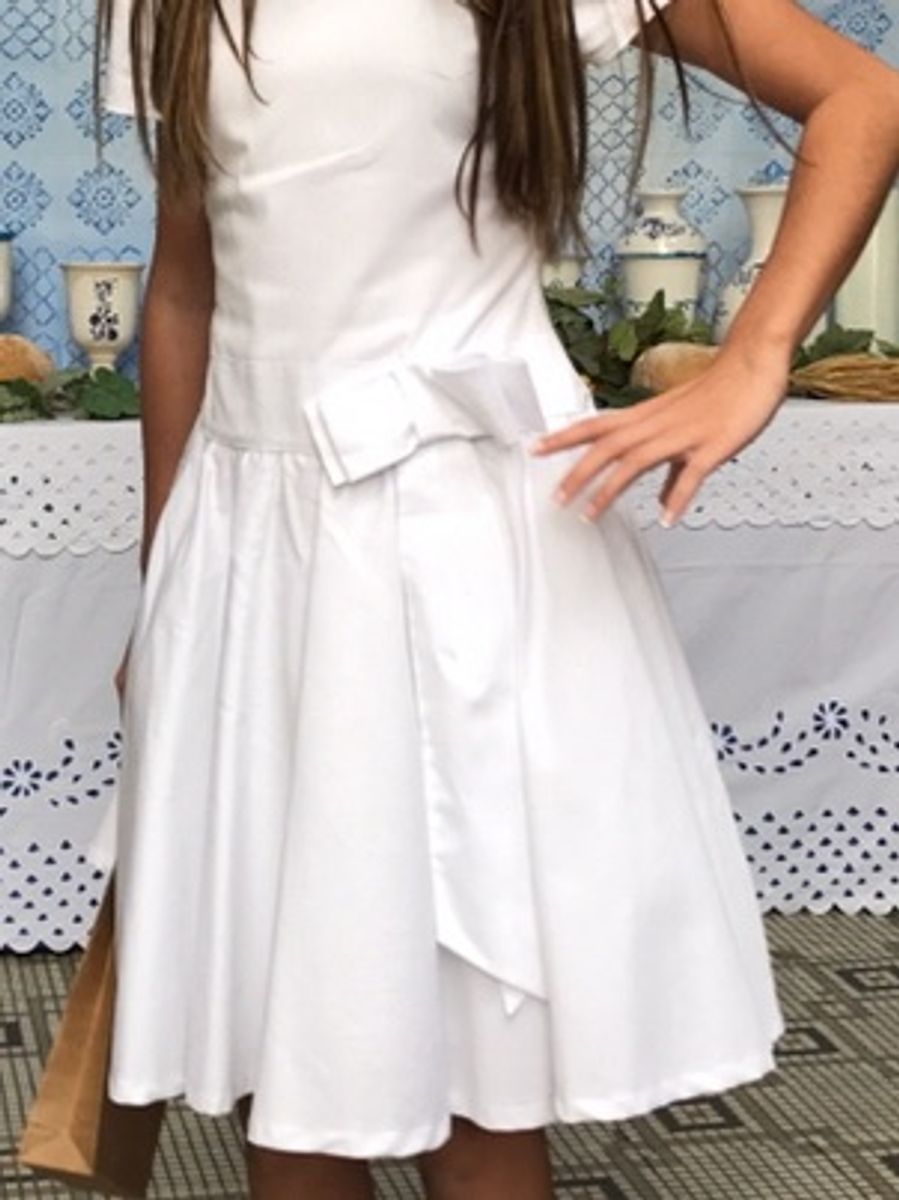 vestido para primeira comunhão branco