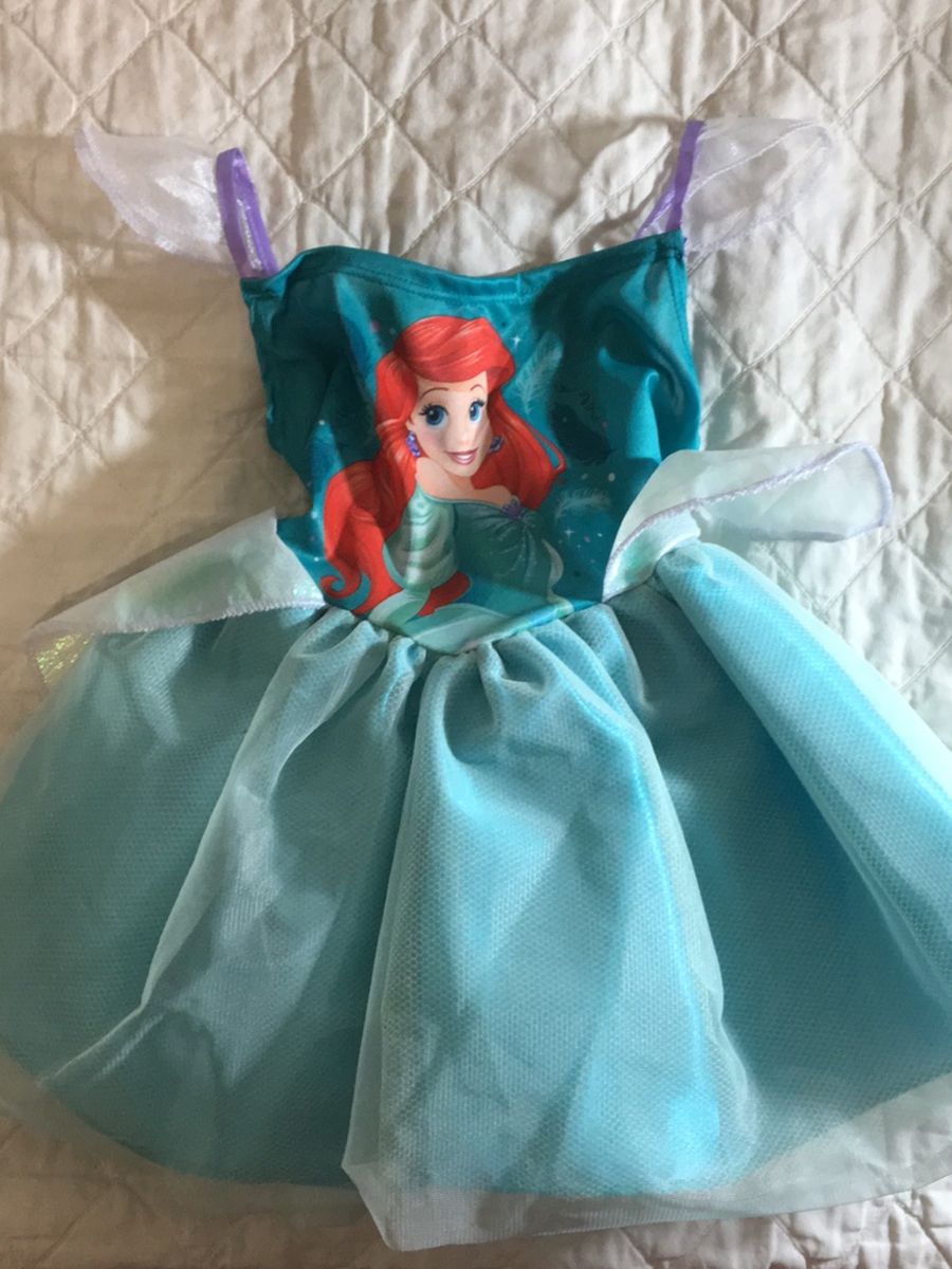 vestido da princesa ariel pequena sereia