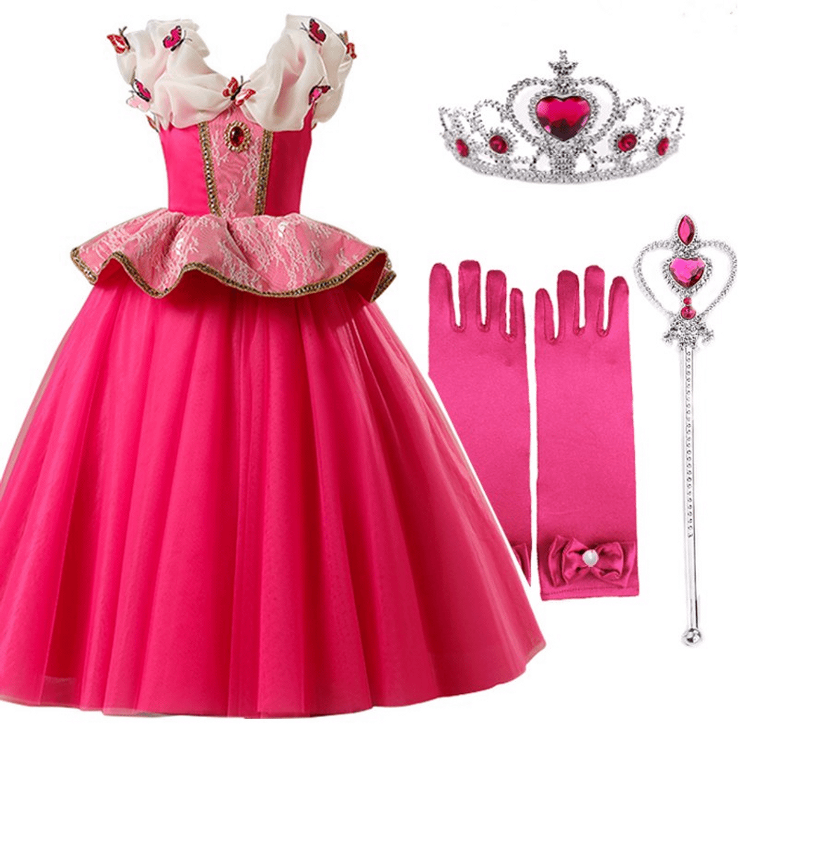 Vestido Infantil Princesa Aurora