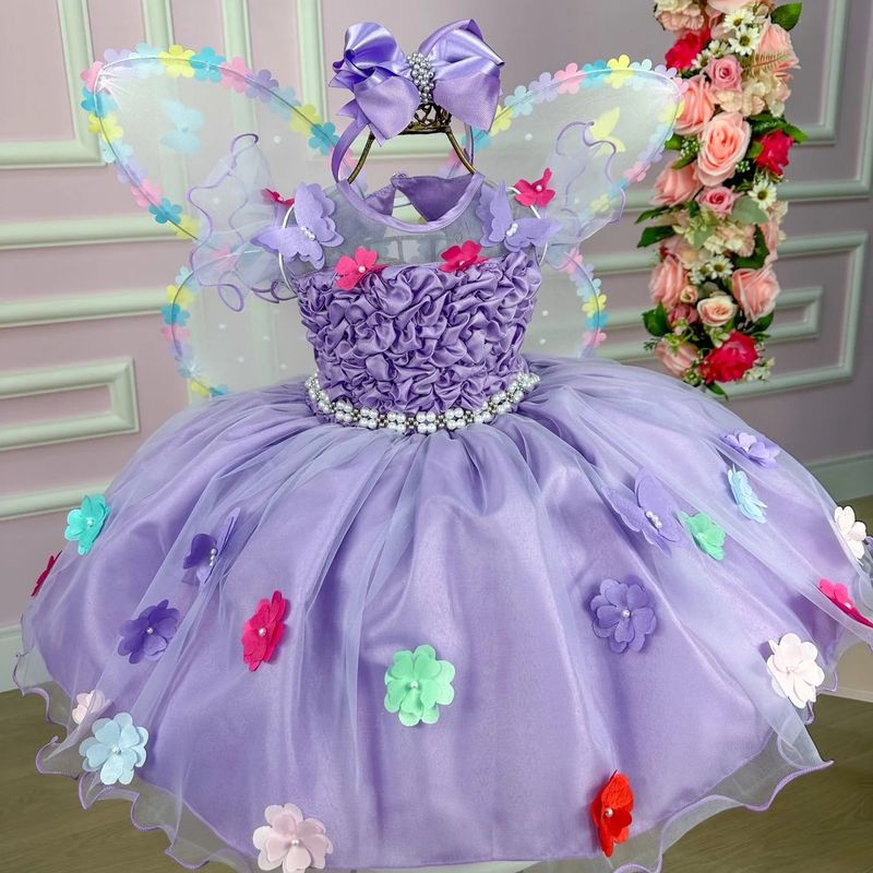 Jardim Encantado Vestidos Festa Infantil Princesas Encantado Luxo