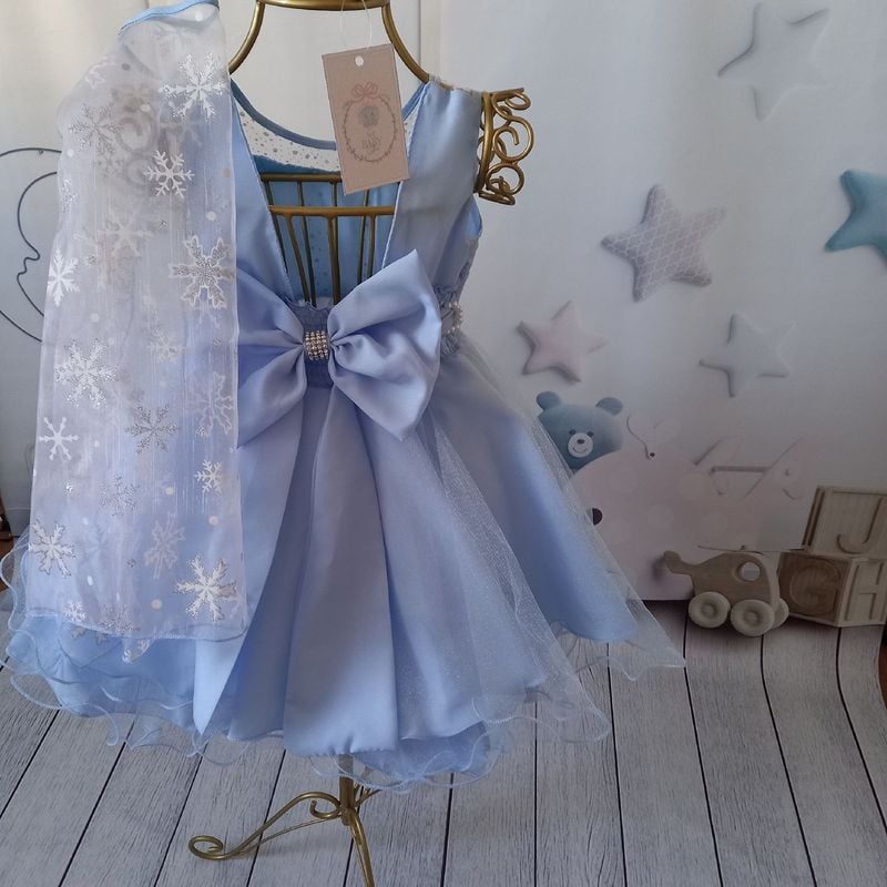 Vestido Frozen Elsa Fantasia com Capa | Roupa Infantil para Menina Nunca  Usado 77226989 | enjoei