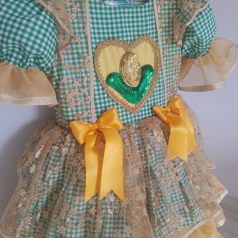 Vestido de rainha store do milho infantil