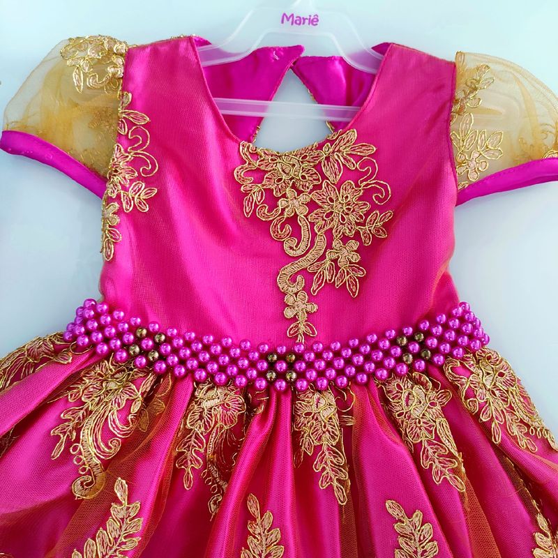 Vestido Infantil Princesa Rosa 2