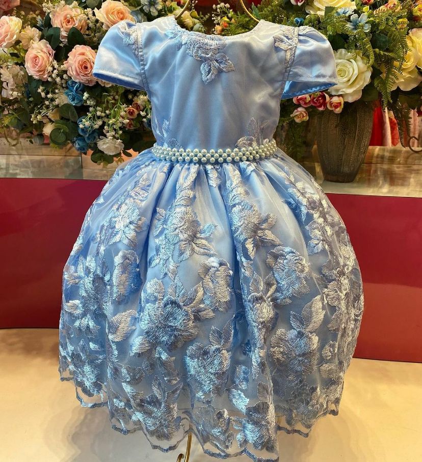 Vestido Realeza Azul | Roupa Infantil para Menina Nunca Usado 65961948 |  enjoei