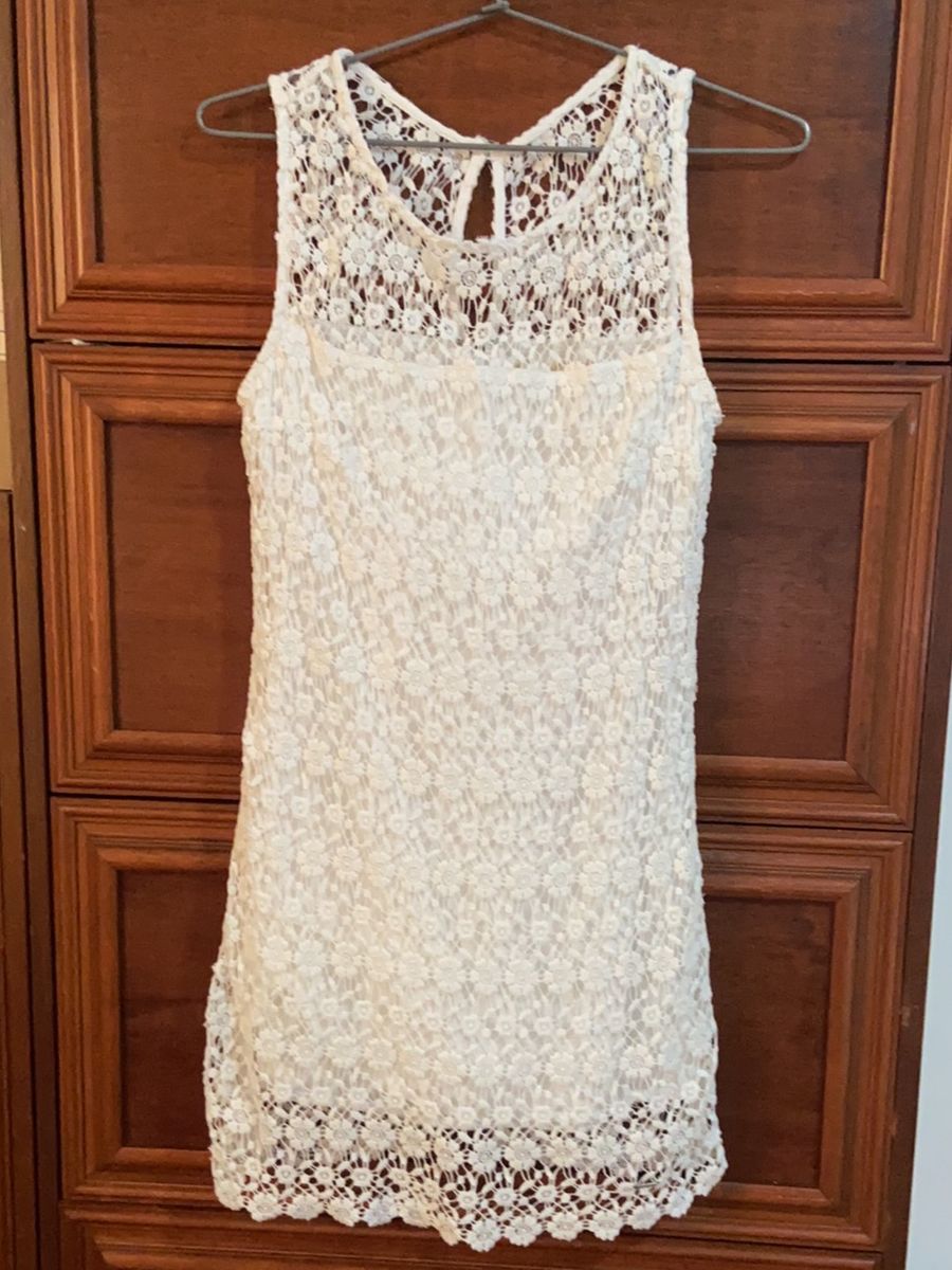 vestido renda de algodao
