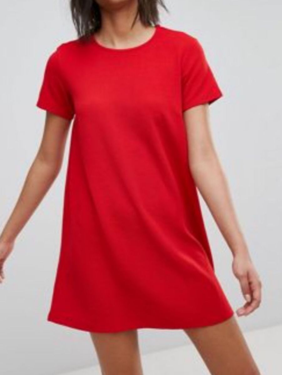 vestido vermelho reto