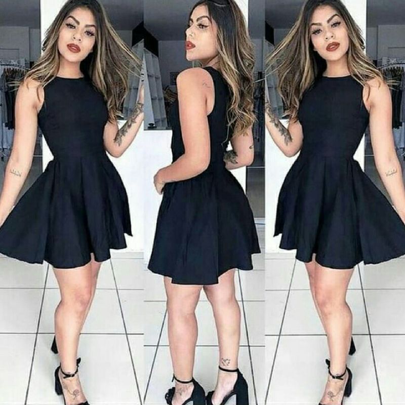 Vestido rodado hot sale com tênis