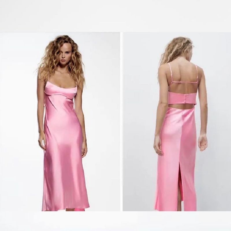 Vestido Rosa Zara Via Sampa  Firenze Modas - Roupa Feminina