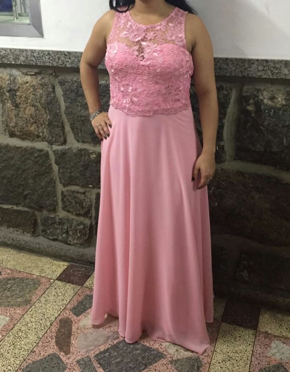 vestido rosa bebê