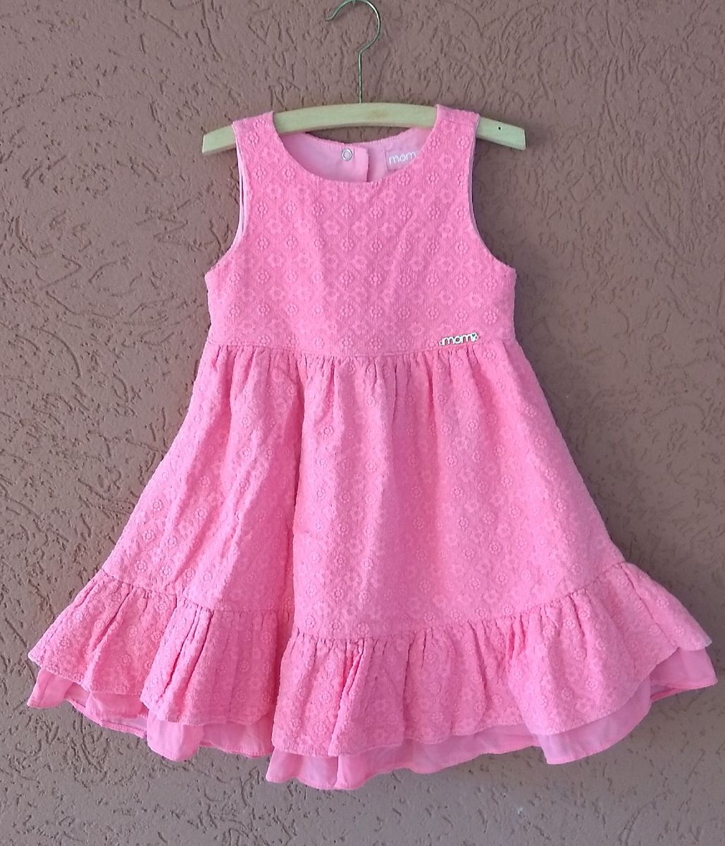 Vestido de lese 247 rosa nana nenem Tamanho:M;Cor:ROSA : :  Cozinha