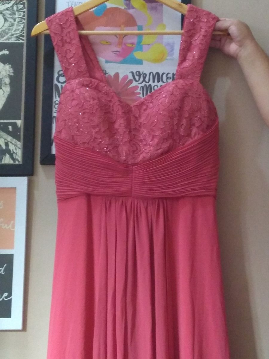 vestido rosa longo mendry - vestidos de festa mendry