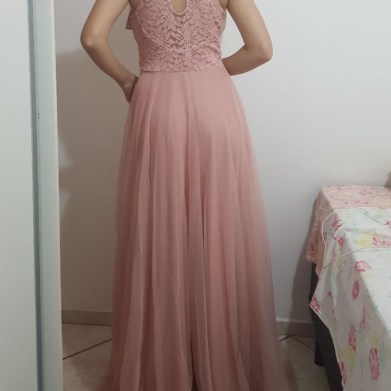 Vestido rosa best sale pastel madrinha