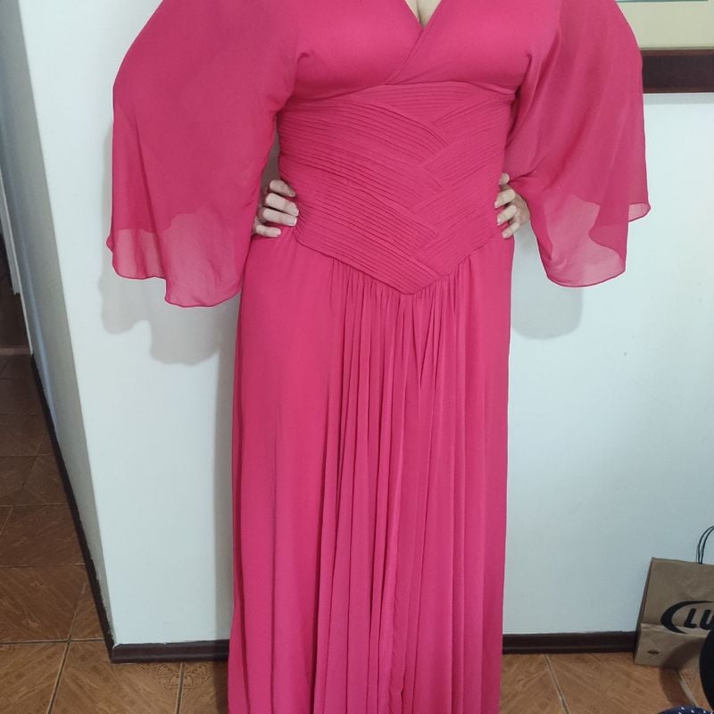 Vestido Rosa Pink Longo Festa Tamanho 46 Alphorria Alphorria