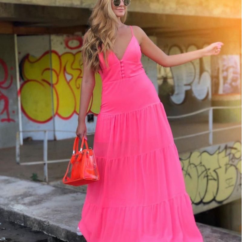 Vestido store pink neon