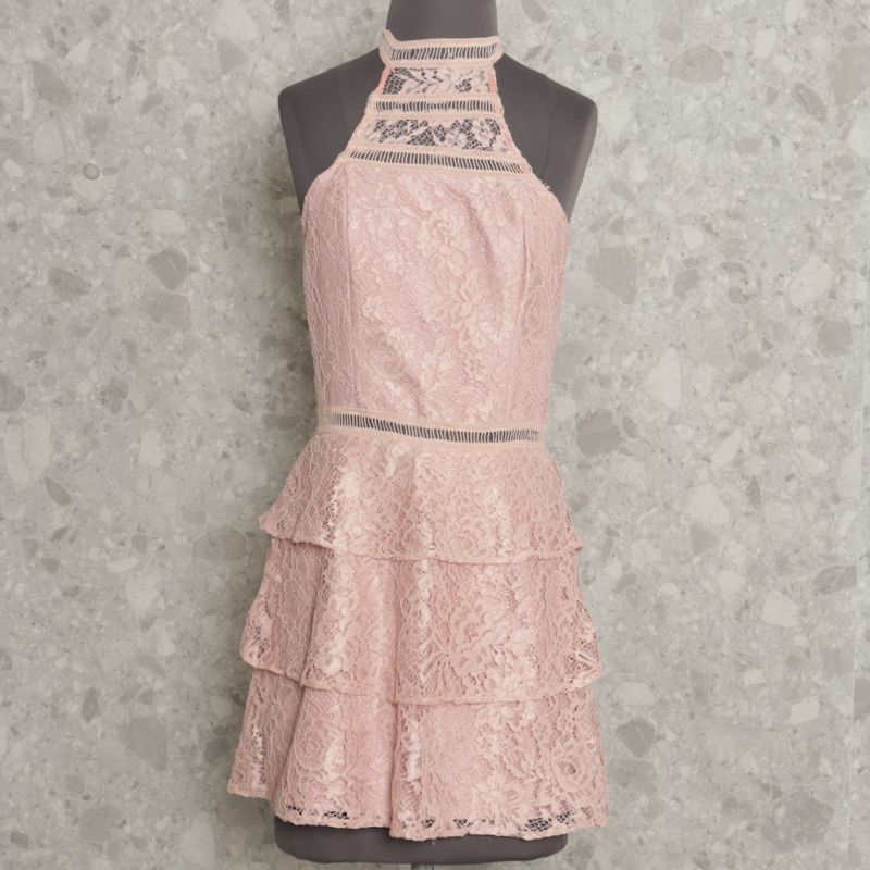 Vestido Rosa Rendado My Place Vestido Feminino My Place Usado