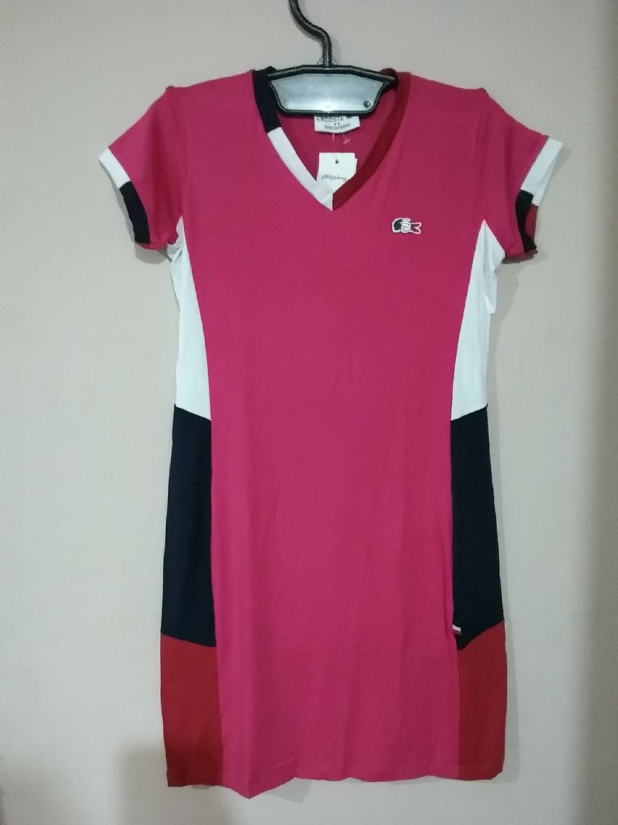 vestido lacoste rosa