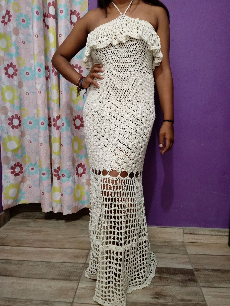 vestido sereia croche